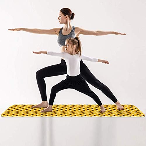 Meikadianzishangwu listra amarela grossa sem deslizamento Exercício e fitness 1/4 tapete de ioga para yoga pilates e exercício de