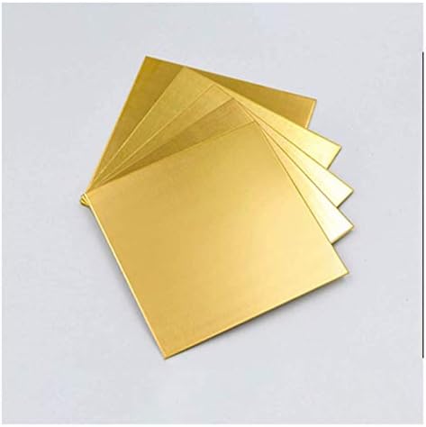 Zhengyyuu Brass Placa de cobre Folha de cobre Metal 99,9% Cu Placa de papel alumínio Folha de cobre sólido Uma placa de gravação de cobre fina que vem em uma variedade de tamanhos
