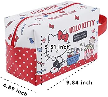 G-Ahora Cartoon Kitty Square Cosmetics Makeup Bag Anime Zipper Bolsa Bolsa de Viagem Kawaii Bolsa Bolsa Kitty Merch-4