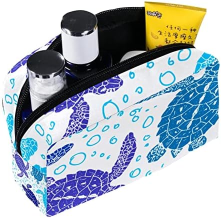 Bolsa de higiene pessoal, bolsa de cosméticos de maquiagem para homens, tartaruga azul