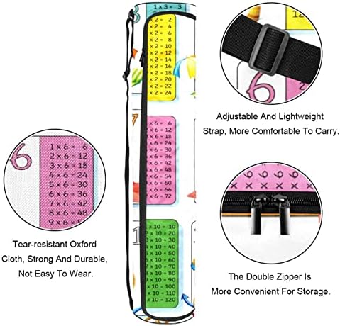 Multiplicação Matemática Tabela de ioga Bolsa de transportadora com alça de ombro Bolsa de ginástica de saco de ginástica
