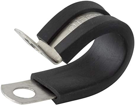 GTSE Metal Cable Ghlamps, 5/16 polegadas, braçadeiras de tubo de aço inoxidável almofadadas de borracha, grampos de mangueira