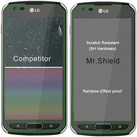 Mr.Shield [3-Pack] projetado para LG X Venture [Protetor de tela de vidro temperado] [0,3mm Ultra Thin 9H Draidade 2,5D Round Edge] Com substituição ao longo da vida