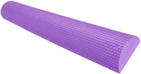 Blocos de flexibilidade de comprimento de Harilla com Point Pilates Half Roll Conjunto 1/2 Rolo de espuma para meio rolo físico para ioga, roxo 60cm