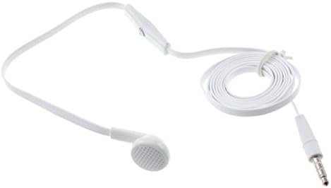 Fone de ouvido com fio mono e fone de ouvido único 3,5 mm para lâmina vantagem 2 telefone, fone de ouvido compatível branco