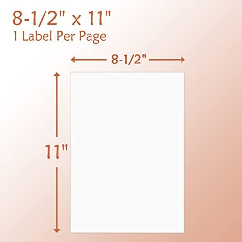 9527 Produto 100 lençóis Etiquetas de adesivos 8-1/2 x 11 Endereço de entretenimento Rótulos para impressora a laser/jato