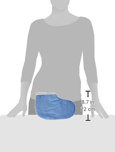 Parafina, a cera funciona com botas térmicas, azul, para tratamentos de spa de terapia de parafina, isola e retém calor, se encaixa