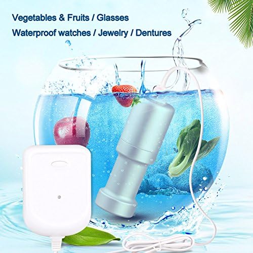 Amtast portátil ultrassônico mais limpador de legumes frutas limpador ultrassônico, 110V 60Hz com plugue dos EUA