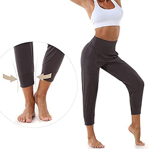GDJGTA Women's Thermal Yoga Pants Alta cintura Controle de lã de lã forrada de perneiras de inverno Executando calças justas