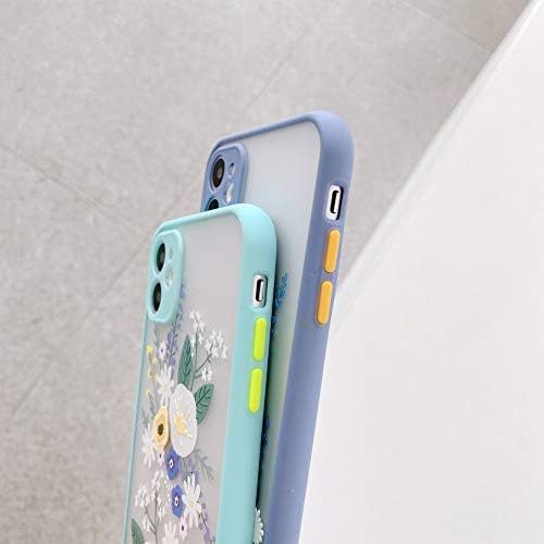 Propriedade compatível para iPhone 13 Case para PC com fosco transparente de volta 3D Floral Girls Mulher e Soft TPU
