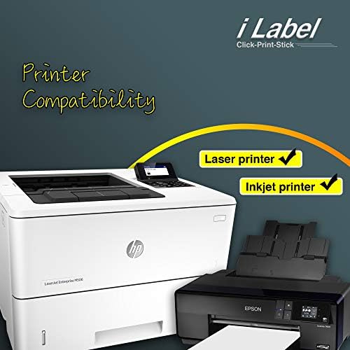 8,5 x 5,5 Meia folha adesiva autônoma Rótulos de remessa de papel para impressoras a laser e jato de tinta [50 folhas,