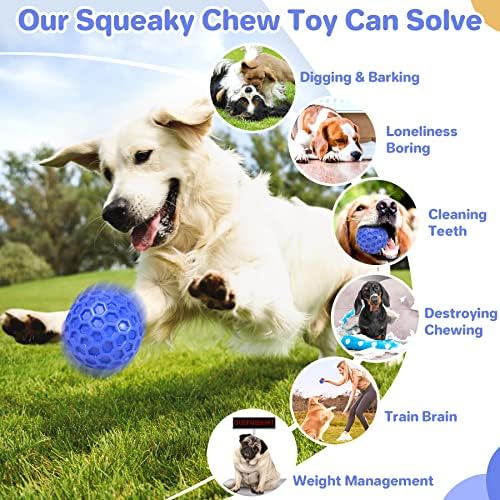 Bolas de cachorro grachos indestrutíveis, brinquedos interativos para cães para mastigar agressivas raças grandes para