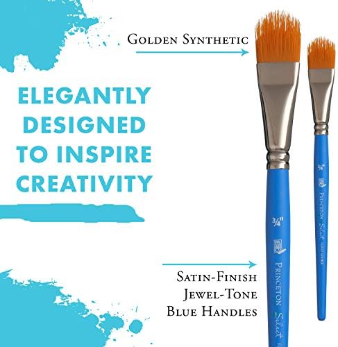 Princeton Select Artista Filbert Grainer Paintbrush, sintético, 3/4 de polegada, multicolor