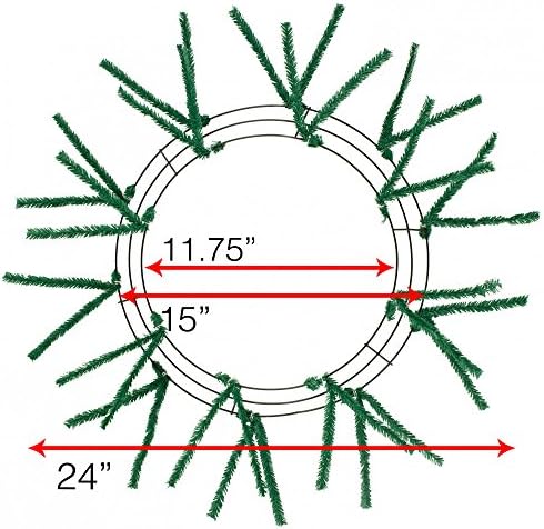 15-24 Lápis Tinsel Work Wrinalh Round Form Formulário Emerald Diâmetro 15 Diâmetro da coroa acabada 24 Natal, Mardi