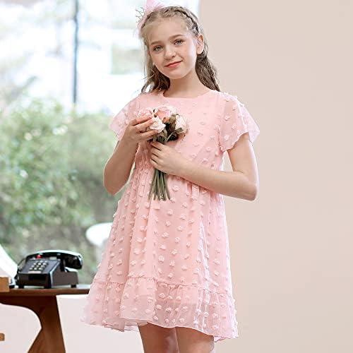 Vestido de ponto suíço de meninas pdcall