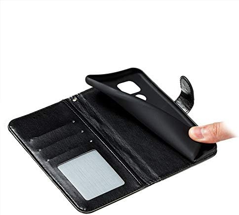 Cotdin para compatível com Motorola Moto g Play 2021 Caixa de carteira com porta com suporte de cartão e bandala em manchere relevou capa de flip slim à prova de choque para moto g Play 2021 Mandala Black Ld