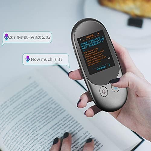 Dispositivo de tradutor de voz inteligente ZCMEB 40 Idiomas de 2,4 polegadas de tela sensível ao toque F1A recarregável com câmera