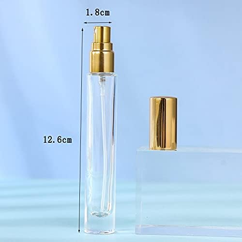 Lokusel 5 pacote de 10 ml Atomizador de perfume de vidro, garrafas de perfume vazias mini garrafa de spray plástico de névoa