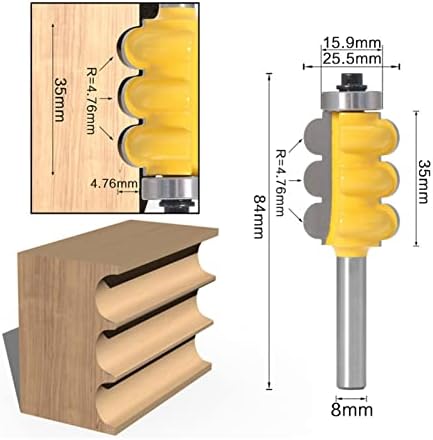 Cortador de moagem de superfície Corte de arame de 8 mm Corte de fio Carboneto formador de roteador Frill Bit Wood