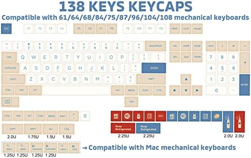 Hyekit PBT keycaps 138 keys Soy leite keycaps de tinta cor corante