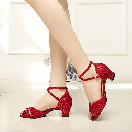 Sapatos de dança hroyl para mulheres sapatos latinos de dança feminino tango tango de salto alto sapatos de dança, qjw6187/6200