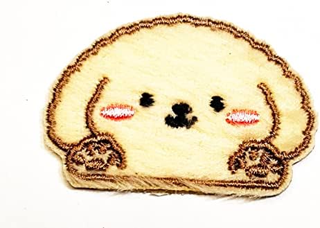 Kleenplus Poodle Dog Iron em patches desenho animado infantil moda moda estilo bordado motivos applique decoração emblema