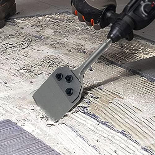 Higospro de 4 polegadas SDS mais raspador de piso, 4 x 10 Tile Grout Adesivo Papel de parede THINSET Ferramenta de remoção de linóleo de madeira para martelo rotativo SDS-PLUS