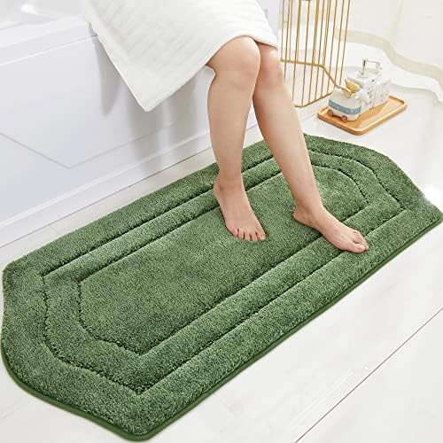 Colhido Colhido Tapetes de banho extra grossos para banheiro - tapetes de banho anti -deslizamento fios macios de pelúcia desgrenhada