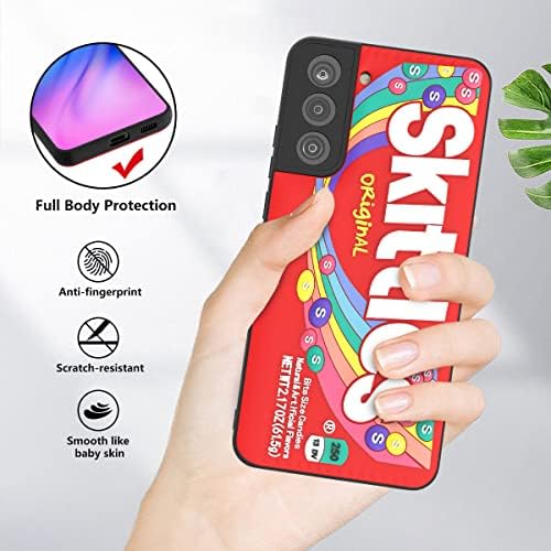 UCPOVT PARA SAMSUNG GALAXY S22 CASE, SAMSUNG S22 CASO 3D Design de desenho animado fofo Skittles for Women Girls Adolescentes,