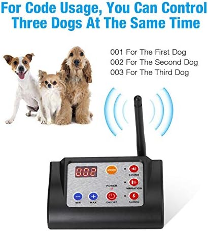 Coloque de cão sem fio Collar elétrico e treinamento 2-1, sistema de contenção de animais de estimação Instalação fácil,