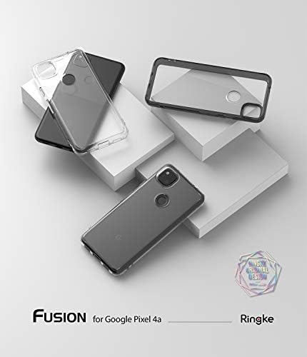 Ringke Fusion Compatível com a capa do Google Pixel 4A Pixel 4A, de pára -choques leve TPU para pixel 4A - fumaça preta