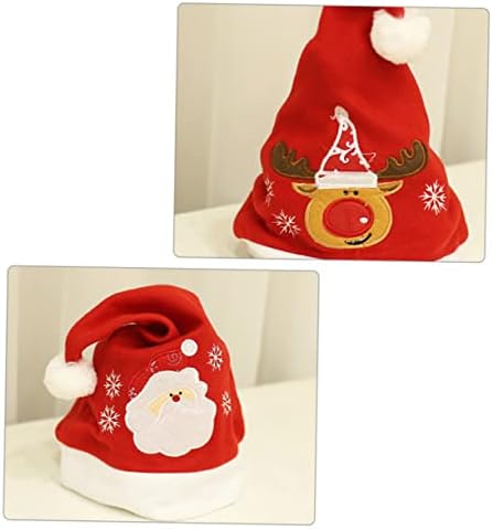 Nolitoy 6 PCs Party Hat Hats Papai Noel Capinho de Natal A quente Capéu de Natal para adultos Festas Favorias Favorias de Natal