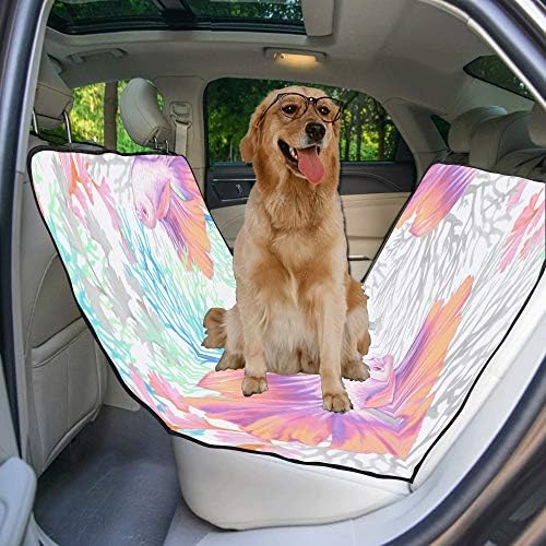 Enevotx Tampa de assento para cão peixe personalizado fundo marinho cor de impressão de impressão à mão para cães