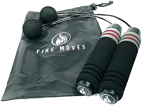 Movimentos de incêndio corda de salto sem fio ponderado para fisioterapia e exercícios para homens e exercícios para homens