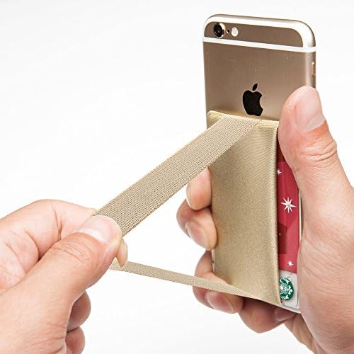 Sinjimoru Celle Phone Grip com carteira de cartão, carteira de telefone no suporte do cartão para traseiro do telefone, carteira