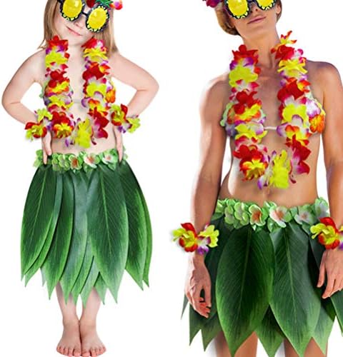 AMOSFUN 6PCS em 1 set Hawaiian Leis Party Costume Conjunto