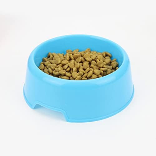 Mipcase Non Water Color Bowl Cat Plástico alimentação de cães comendo doces azuis bebidas de animais de estimação prato