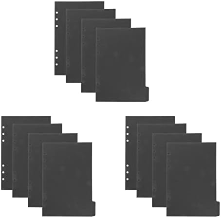 60pcs Notebook Planejador decorativo A Acessórios portáteis de folhas Tabela de acessórios de bolso substituível da carta para notebooks seção conveniente Write- Ring Plástico Escritório de plástico