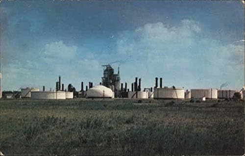 Refinaria de petróleo no West Oil Wells Original Vintage Postcard