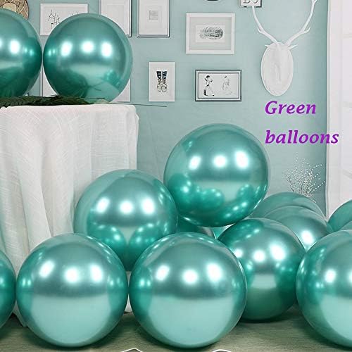 Balões verdes cromados 12 polegadas 50 pcs balões verdes metálicos para festa e casamento