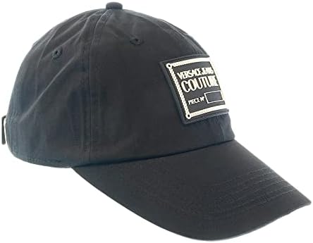 VERSACE Jeans Couture Black Signature Baseball Cap para homens