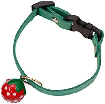 Tehaux Pet Cat Collar- Bell Collar Strawberry Pet Colar Supplies Creative Pet para Cat Dog