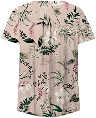 Roupas Trendy Manga curta V Gráfico de algodão de pescoço Fit solto Blusa casual Tshirt para meninas outono Summer