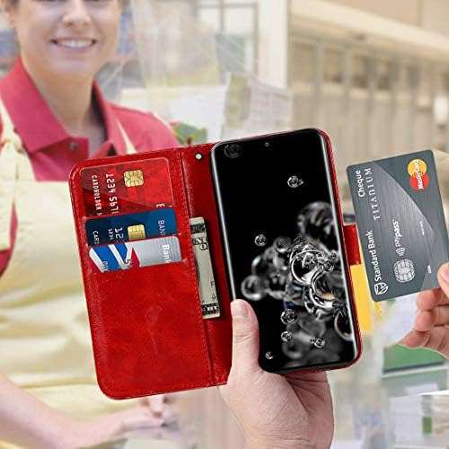Caso Zoeirc para Galaxy S20 Ultra, Samsung S20 Ultra 5G Caixa de carteira, capa de capa de flip de carteira de couro com