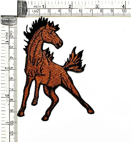 Kleenplus 3pcs. Brown Horse Patches Crianças Adesivo de desenho animado Handmades Bordados Artes de Costura Reparação Jeans Jeans