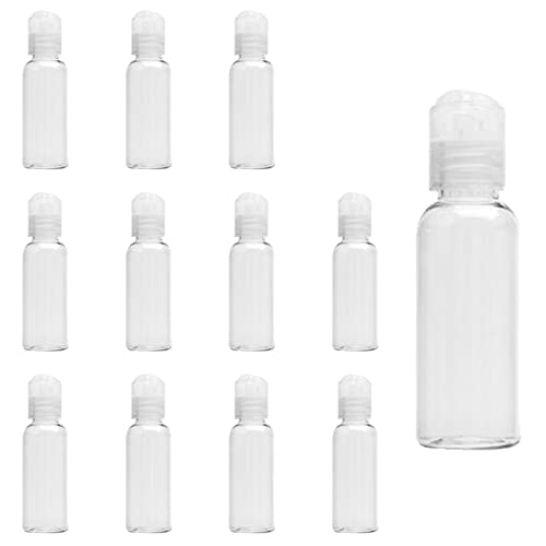 Garrafas de viagem 12pcs garrafas de viagem para higiene pessoal 30 ml, garrafas cosméticas com tampas de chinelos para creme de