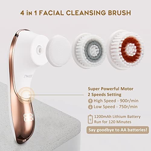 Escova de limpeza facial, escova de face elétrica esfoliante de lavagem de face
