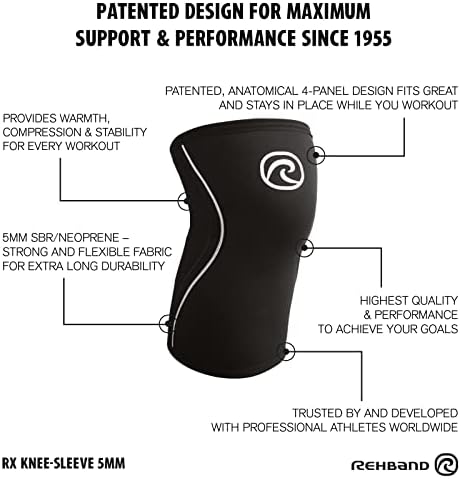 Rehband Knee Sleeve 5mm para levantamento de peso