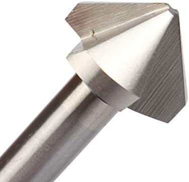 LF & LQEW 1PC 4.5-50MM 3 FLUTE 90 graus HSS M2 6542 Bits de perfuração de ferramentas de chanfro de abaltamento para liga de alumínio de aço inoxidável