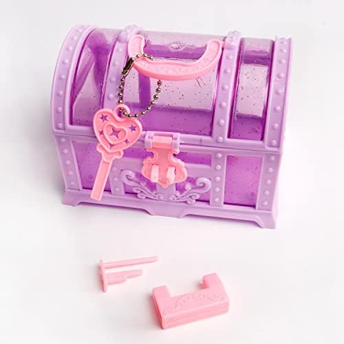 Aydinids 4 PCs Plástico Pirata Box Pirate Box Mini Tesouro Caixas de Candy Candy com Lock and Key Storage Caixas de presente para
